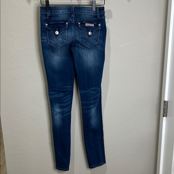 Hudson Jeans Girls Blue Skinny Fit Denim Slight Distressed Stretchy Slim Vintage - Picture 4 of 12